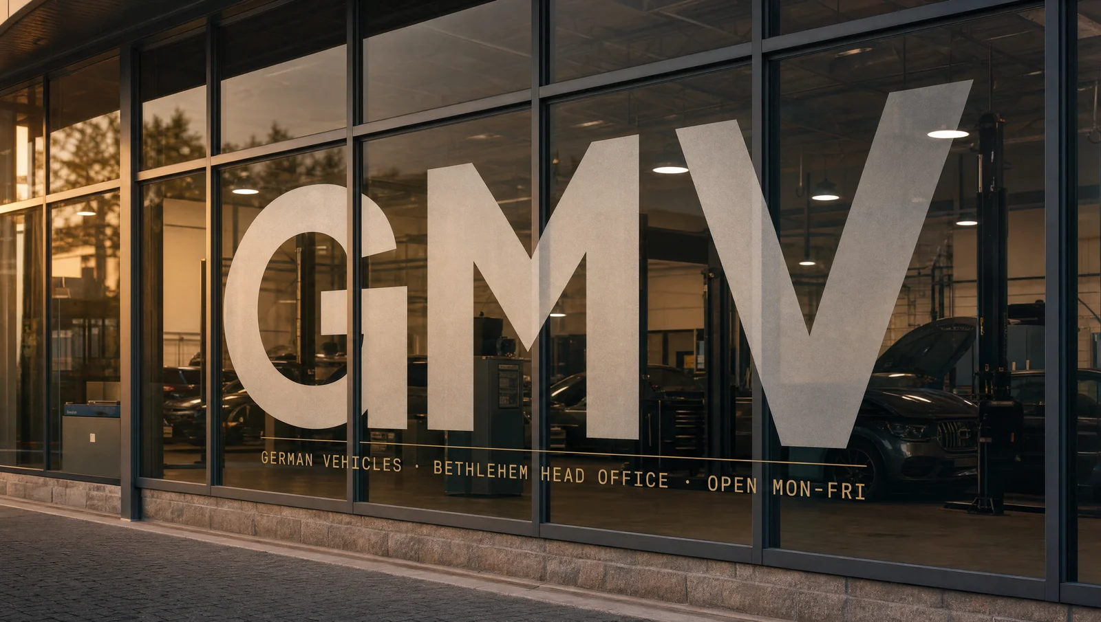 Window vinyl decal mockup