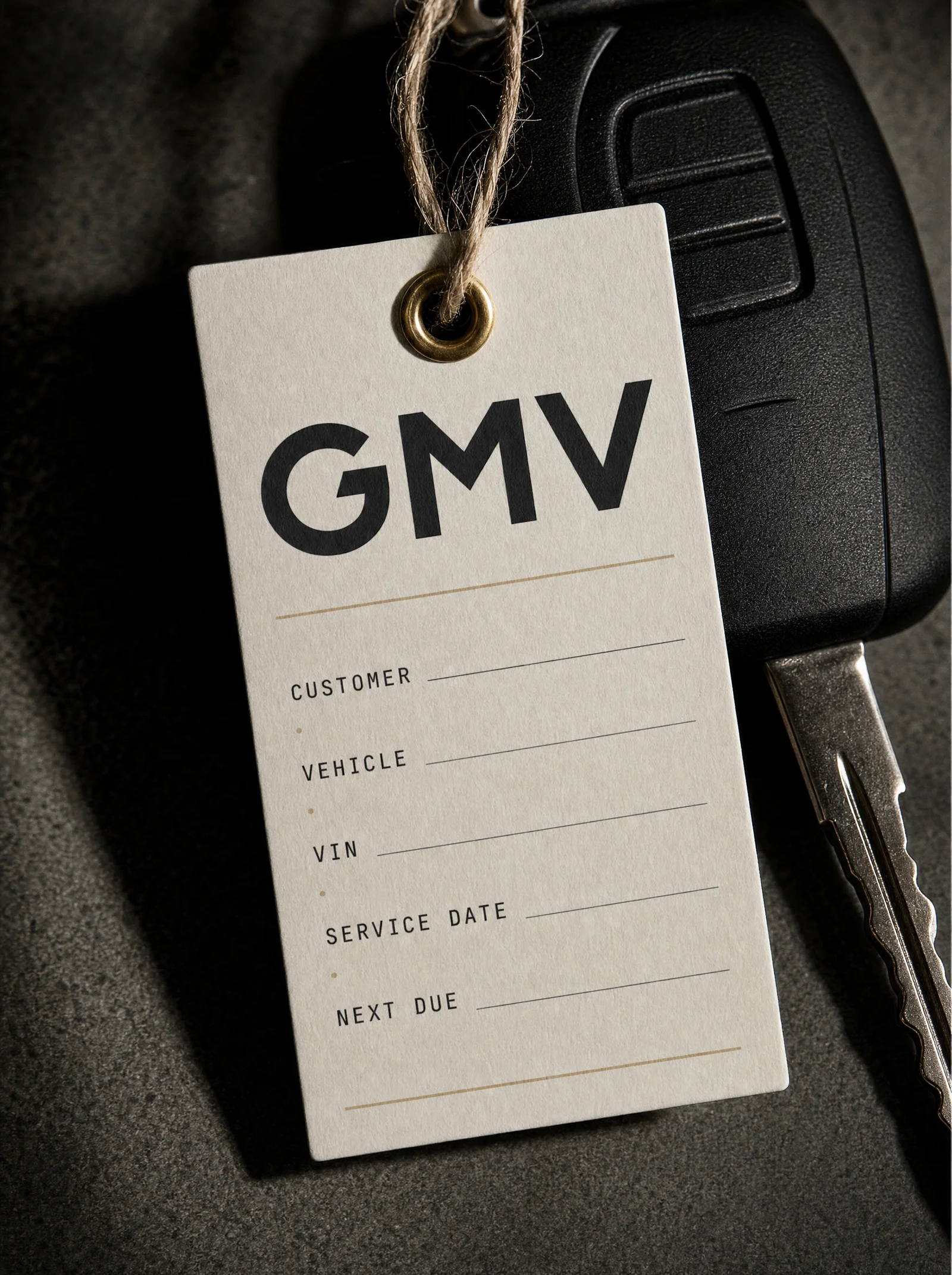 Service hang-tag mockup