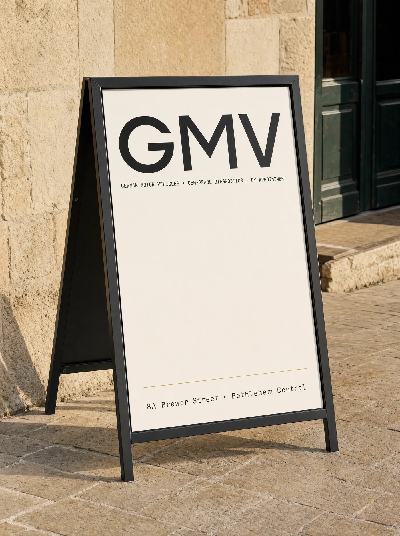A-frame · pavement sign